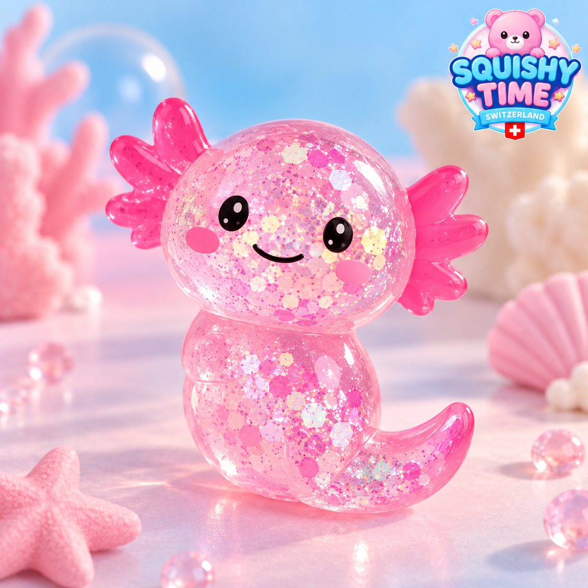 Glitter Axolotl Squishy