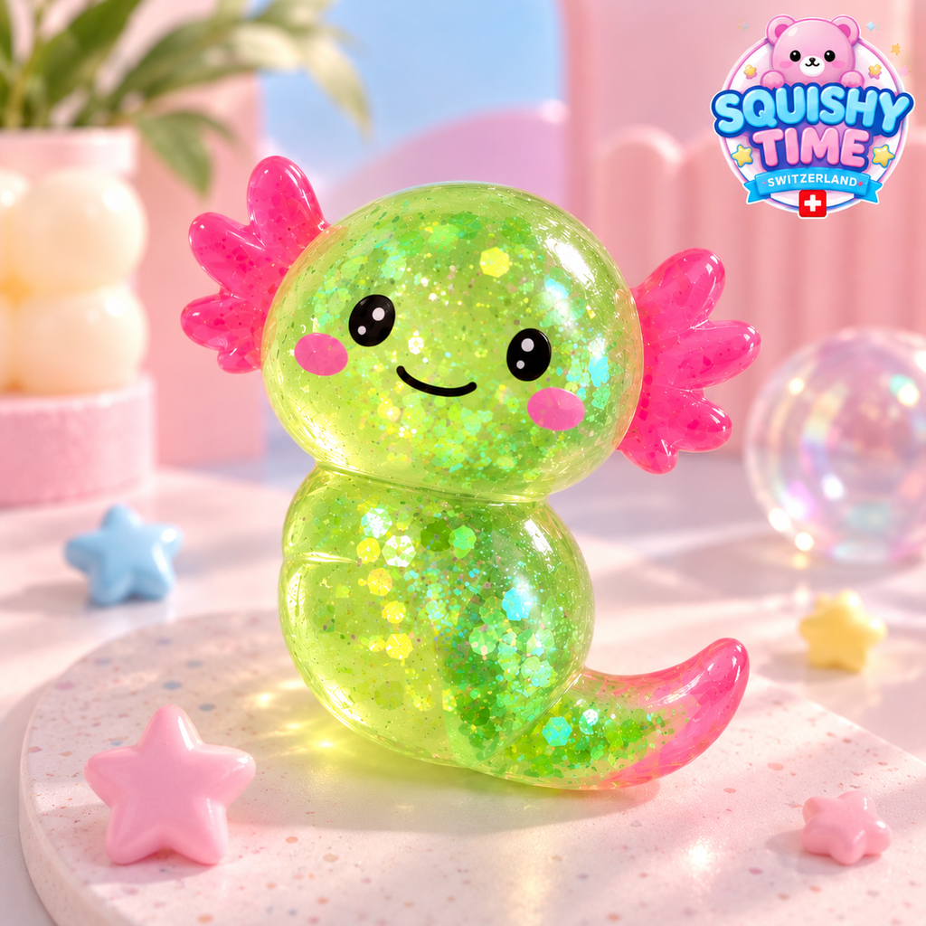 Glitter Axolotl Squishy