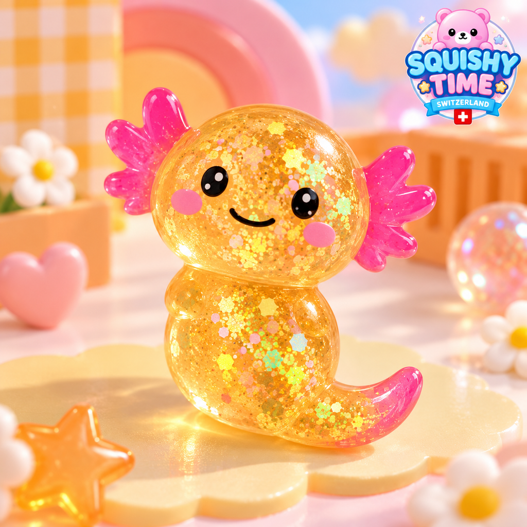 Glitter Axolotl Squishy
