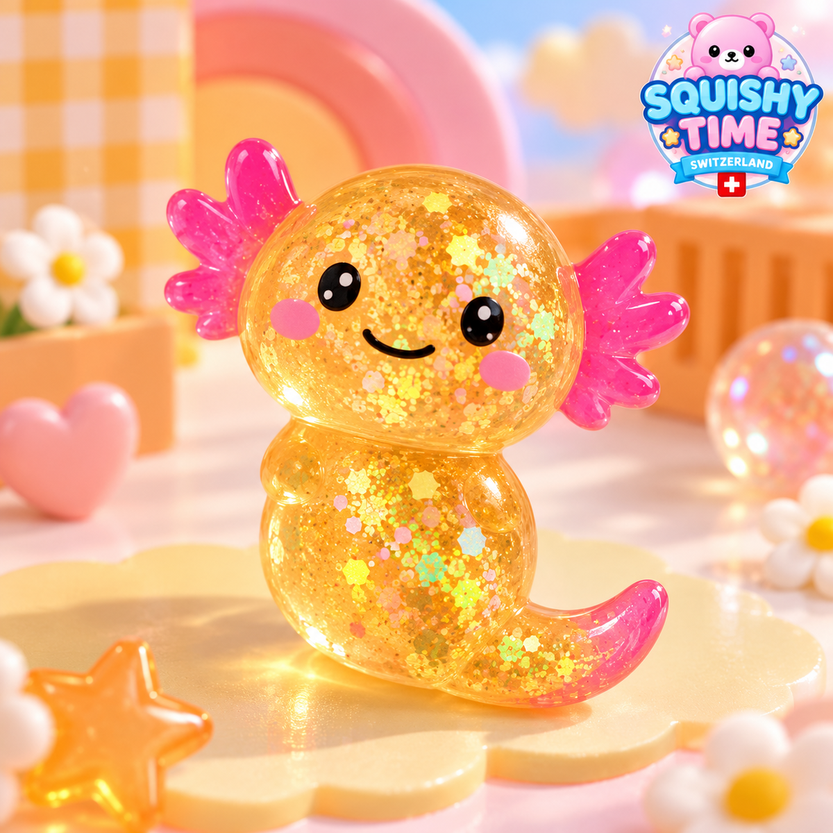 Glitter Axolotl Squishy