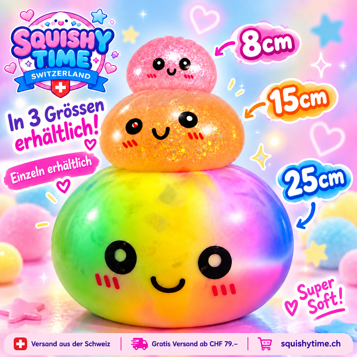 XXL Dumpling Squishy 25 cm – Mystery Edition 💕