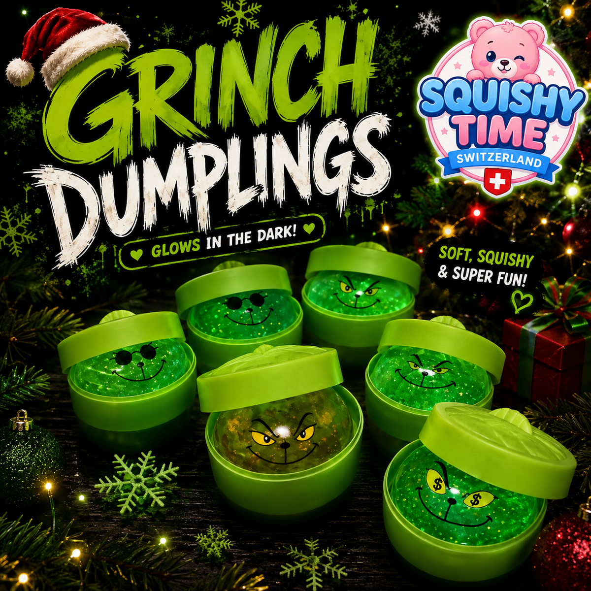 Grinch Dumpling  – Glow in the Dark