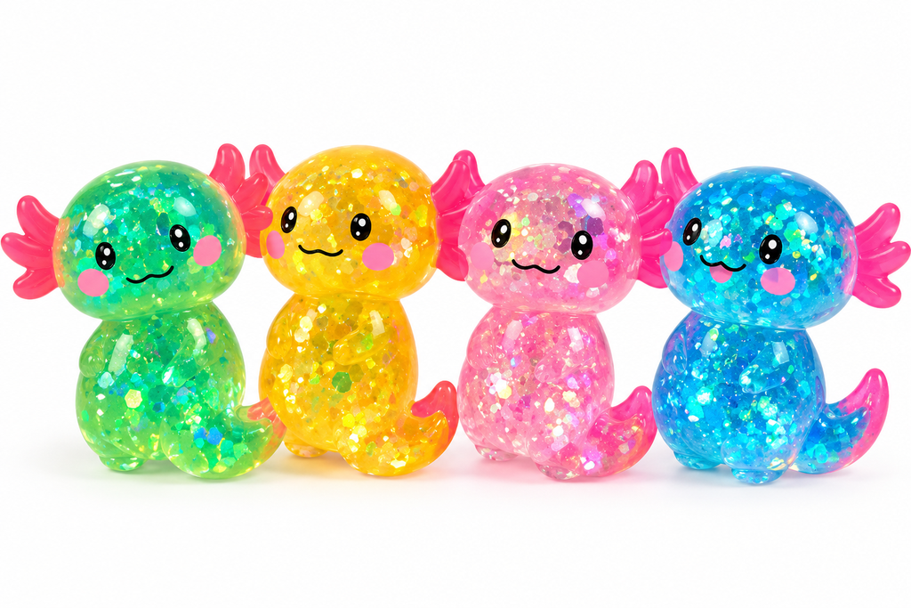 Glitter Axolotl Squishy