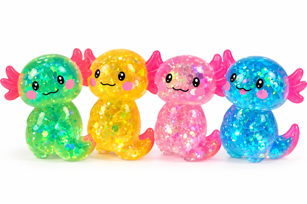 Glitter Axolotl Squishy