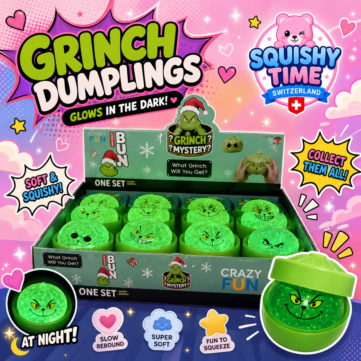Grinch Dumpling  – Glow in the Dark