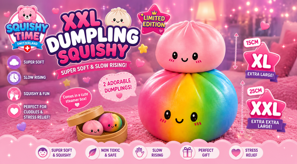 XL Dumpling Squishy 15 cm – Mystery Edition 💕
