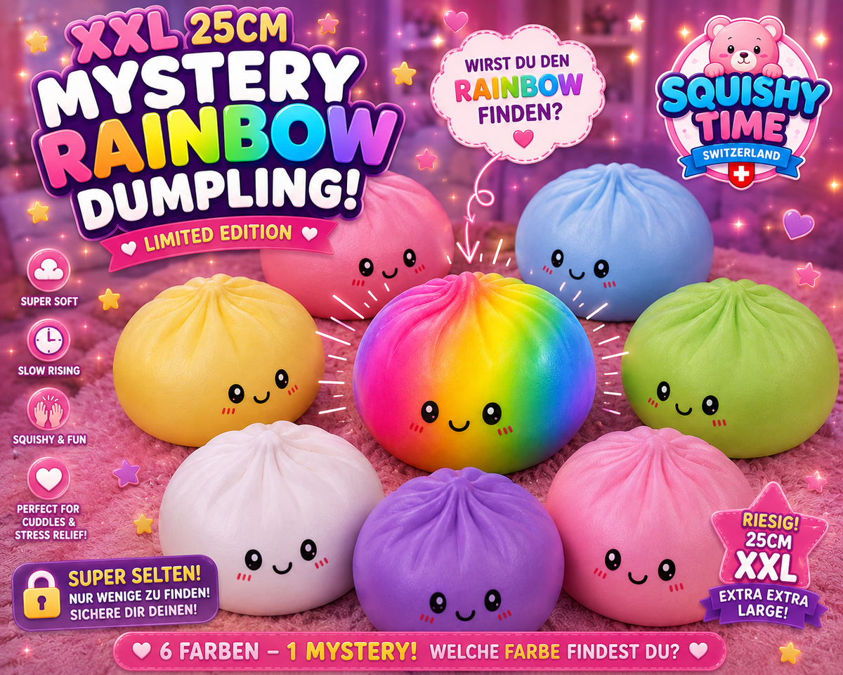 XXL Dumpling Squishy 25 cm – Mystery Edition 💕